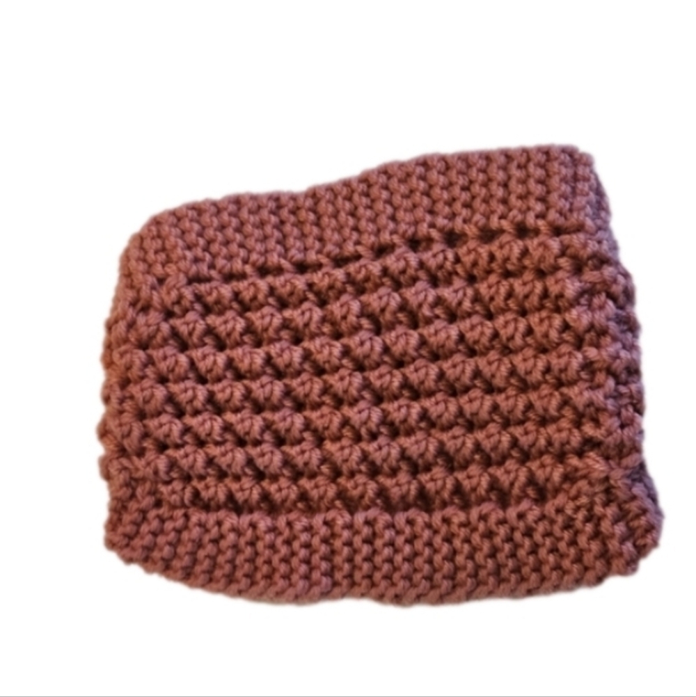 Handmade Crochet Headband Pink Winter Spa Make-up Band